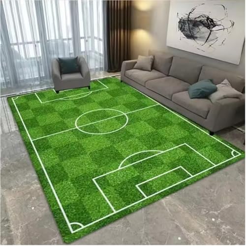 JIAOJING Fußballfeld Muster Wohnzimmer Teppich Für Zuhause Schlafzimmer Dekor rutschfeste Fußmatten Hotel Sofa Couchtisch Teppiche 100X160Cm JIAOJING Fußballfeld Muster Wohnzimmer Teppich Für Zuhause Schlafzimmer Dekor rutschfeste Fußmatten Hotel Sofa Couchtisch Teppiche 100X160Cm von JIAOJING
