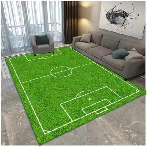 JIAOJING Fußballfeld Muster Wohnzimmer Teppich Für Zuhause Schlafzimmer Dekor rutschfeste Fußmatten Hotel Sofa Couchtisch Teppiche 160X280Cm JIAOJING Fußballfeld Muster Wohnzimmer Teppich Für Zuhause Schlafzimmer Dekor rutschfeste Fußmatten Hotel Sofa Couchtisch Teppiche 160X280Cm von JIAOJING