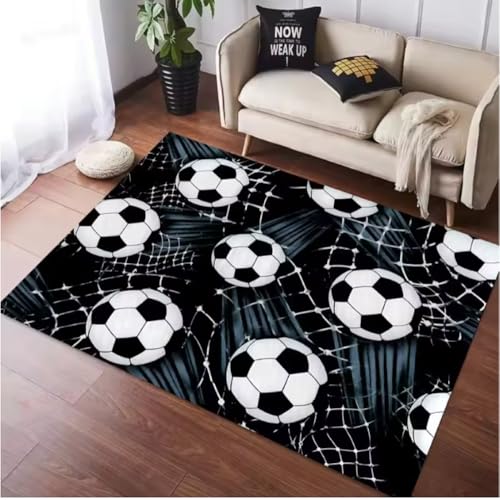 JIAOJING Fußballteppich Für Wohnzimmer Schlafzimmer Spielen Weiche Matte rutschfeste Fußmatte Krabbelpad Home Decor Teppiche 50X80Cm JIAOJING Fußballteppich Für Wohnzimmer Schlafzimmer Spielen Weiche Matte rutschfeste Fußmatte Krabbelpad Home Decor Teppiche 50X80Cm von JIAOJING