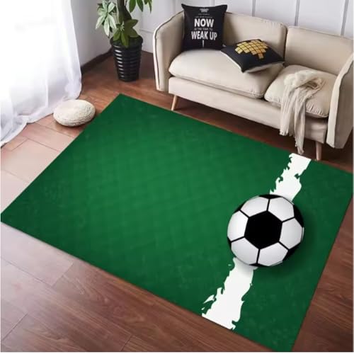 JIAOJING Fußballteppich Für Wohnzimmer Schlafzimmer Spielen Weiche Matte rutschfeste Fußmatte Krabbelpad Home Decor Teppiche 80X150Cm JIAOJING Fußballteppich Für Wohnzimmer Schlafzimmer Spielen Weiche Matte rutschfeste Fußmatte Krabbelpad Home Decor Teppiche 80X150Cm von JIAOJING