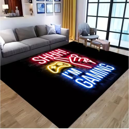 JIAOJING Gamepad Muster Teppich Für Wohnzimmer Badezimmer Dekoration Rutschfester Game Controller Teppich Schlafzimmer Spielzimmer Bodenmatte 160X280Cm JIAOJING Gamepad Muster Teppich Für Wohnzimmer Badezimmer Dekoration Rutschfester Game Controller Teppich Schlafzimmer Spielzimmer Bodenmatte 160X280Cm von JIAOJING