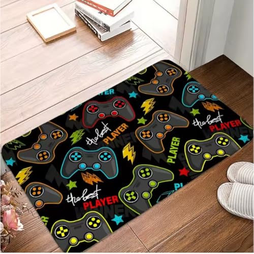 JIAOJING Gamepad Muster Teppich Für Wohnzimmer Badezimmer Dekoration Rutschfester Game Controller Teppich Schlafzimmer Spielzimmer Bodenmatte 80X120Cm JIAOJING Gamepad Muster Teppich Für Wohnzimmer Badezimmer Dekoration Rutschfester Game Controller Teppich Schlafzimmer Spielzimmer Bodenmatte 80X120Cm von JIAOJING