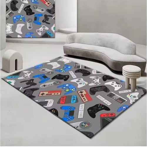 JIAOJING Gamepad Muster Teppich Für Wohnzimmer Badezimmer Dekoration Rutschfester Game Controller Teppich Schlafzimmer Spielzimmer Bodenmatte 80X150Cm JIAOJING Gamepad Muster Teppich Für Wohnzimmer Badezimmer Dekoration Rutschfester Game Controller Teppich Schlafzimmer Spielzimmer Bodenmatte 80X150Cm von JIAOJING