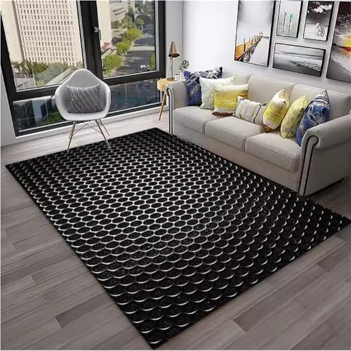 JIAOJING GeometrischTeppiche Für Wohnzimmer Dekoration Weiches Schlafzimmer Badezimmer Fußmatten Bodenmatte Sofa Couchtisch e 100X160Cm von JIAOJING