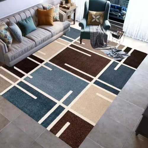 JIAOJING Geometrische ModernTeppiche rutschfeste Bodenmatte Tür Familie Schlafzimmer Teppich Indoor Werfen Yogamatten 120X160Cm JIAOJING Geometrische ModernTeppiche rutschfeste Bodenmatte Tür Familie Schlafzimmer Teppich Indoor Werfen Yogamatten 120X160Cm von JIAOJING