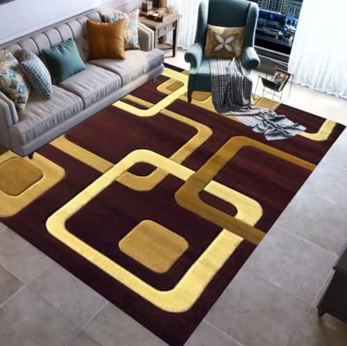 JIAOJING Geometrische ModernTeppiche rutschfeste Bodenmatte Tür Familie Schlafzimmer Teppich Indoor Werfen Yogamatten 60X90Cm von JIAOJING