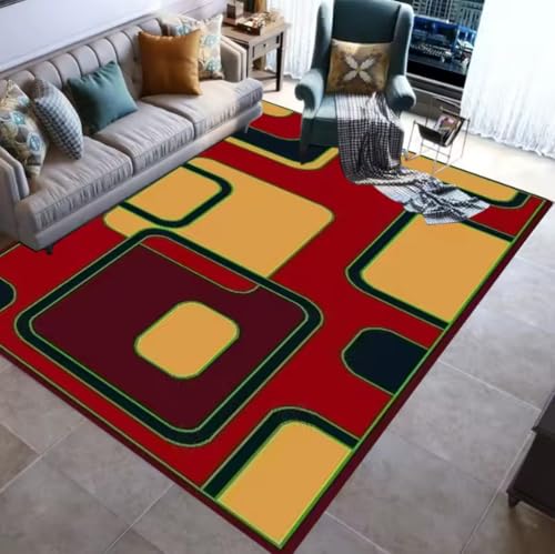 JIAOJING Geometrische ModernTeppiche rutschfeste Bodenmatte Tür Familie Schlafzimmer Teppich Indoor Werfen Yogamatten 60X90Cm von JIAOJING