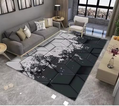 JIAOJING Geometrischer Dazzle Teppich Wohnzimmer Schlafzimmer Rutschfester Salon Sofa Boden Dekor Teppiche Haus Flur Balkon Badematte 80X120Cm JIAOJING Geometrischer Dazzle Teppich Wohnzimmer Schlafzimmer Rutschfester Salon Sofa Boden Dekor Teppiche Haus Flur Balkon Badematte 80X120Cm von JIAOJING