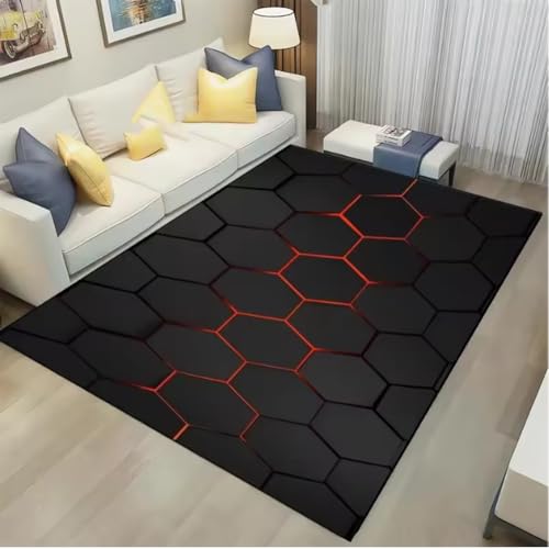 JIAOJING Geometrischer Teppich Sechsecke Teppiche Für Zuhause Spielen Gaming Zimmer Dekor Wohnzimmer Schlafzimmer Teenager E-Sport Teppich Matte 60X90Cm JIAOJING Geometrischer Teppich Sechsecke Teppiche Für Zuhause Spielen Gaming Zimmer Dekor Wohnzimmer Schlafzimmer Teenager E-Sport Teppich Matte 60X90Cm von JIAOJING
