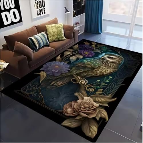 JIAOJING Gothic Dark Blume Bedruckter Teppich Für Wohnzimmerdekoration Zuhause Schlafzimmer rutschfeste Fußmatten Couchtisch Lounge e 100X160Cm JIAOJING Gothic Dark Blume Bedruckter Teppich Für Wohnzimmerdekoration Zuhause Schlafzimmer rutschfeste Fußmatten Couchtisch Lounge e 100X160Cm von JIAOJING