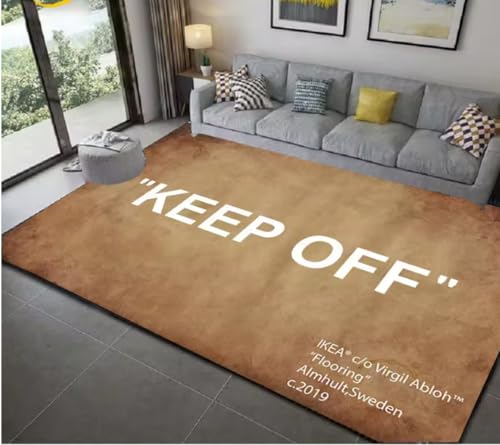 JIAOJING Halten Sie Sich Von Creat Teppich Für Wohnzimmer Schlafzimmer Decorat Teppich Küche Waschraum Badezimmer rutschfeste Bodenfläche Matte 80X120Cm von JIAOJING