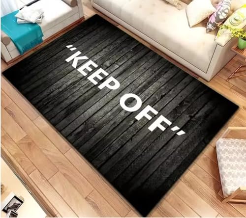 JIAOJING Halten Sie Sich Von Teppich Fern Für Wohnzimmer Home Decoration Schlafzimmer Nachttisch Flanell Bodenmatte Anti-Rutsch Balkon Fußpolster 80X120Cm von JIAOJING