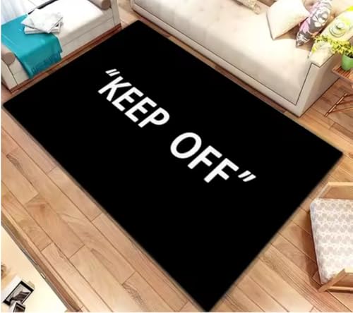 JIAOJING Halten Sie Sich Von Teppich Fern Für Wohnzimmer Home Decoration Schlafzimmer Nachttisch Flanell Bodenmatte Anti-Rutsch Balkon Fußpolster 80X120Cm von JIAOJING