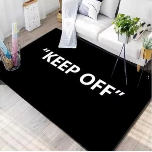JIAOJING Halten Sie Sich Von Teppich Fern Für Wohnzimmer Wohnkultur Sofa Tisch Schlafzimmer Nachttisch Fußpolster Flur Balkon Teppiche Fußmatte 160X230Cm von JIAOJING
