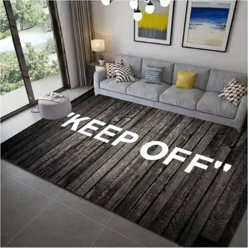 JIAOJING Halten Sie Sich Von Teppichen Für Wohnzimmer Fern Wohnkultur Sofa Tisch Teppiche Schlafzimmer Nachttisch Fußpolster Flur Balkon Teppiche 100X160Cm von JIAOJING