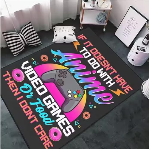JIAOJING Home Area Gamer Teppiche Mit Game Controller Design, rutschfeste Fußmatten Throw Teppich Für Dekor Wohnzimmer Bett Spielzimmer Matte 50X80Cm von JIAOJING