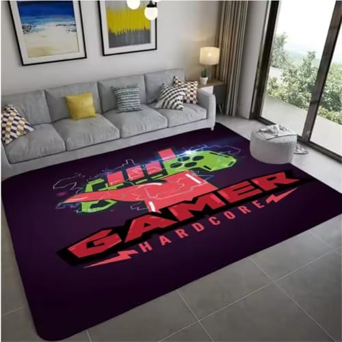 JIAOJING Home Area Gamer Teppiche Mit Game Controller Design, rutschfeste Fußmatten Throw Teppich Für Dekor Wohnzimmer Bett Spielzimmer Matte 60X90Cm von JIAOJING