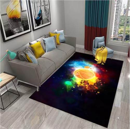JIAOJING Ice Fire Thema Teppich Für Wohnzimmer Sofa Couchtisch Schlafzimmer Nachttisch Teppich Flur Home Study Mat 100X160Cm JIAOJING Ice Fire Thema Teppich Für Wohnzimmer Sofa Couchtisch Schlafzimmer Nachttisch Teppich Flur Home Study Mat 100X160Cm von JIAOJING