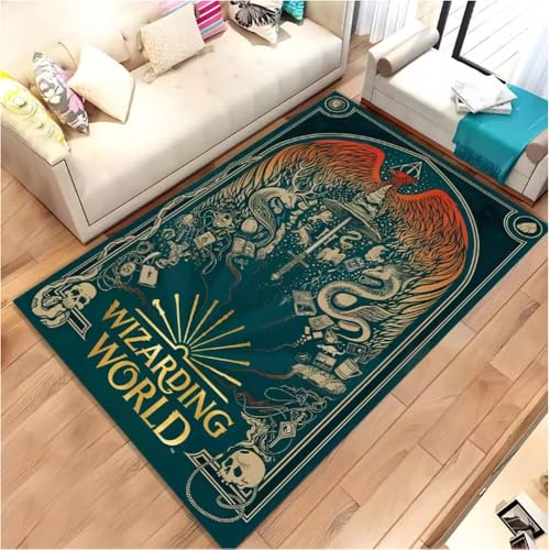 JIAOJING Karte Continental Thema Teppiche Afrikanisches Mädchen Sofa Wohnzimmer Rutschfester Teppich Magic Halloween Dekorativer Teppich 160X280Cm von JIAOJING