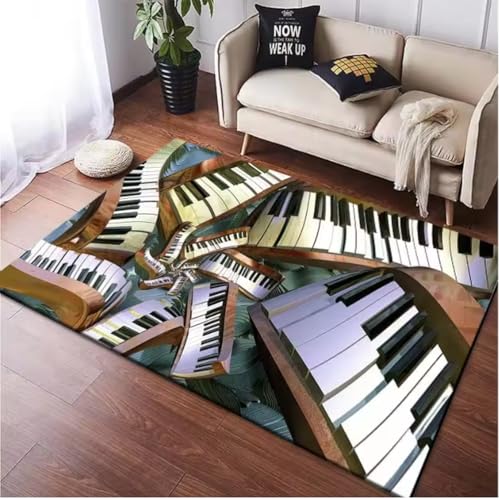 JIAOJING Klaviertasten Musik Teppich Wohnzimmer Teppich Wohndekoration Anti-Rutsch Flur Balkon Fußmatte Küche Schlafzimmer Fußmatten 50X80Cm JIAOJING Klaviertasten Musik Teppich Wohnzimmer Teppich Wohndekoration Anti-Rutsch Flur Balkon Fußmatte Küche Schlafzimmer Fußmatten 50X80Cm von JIAOJING