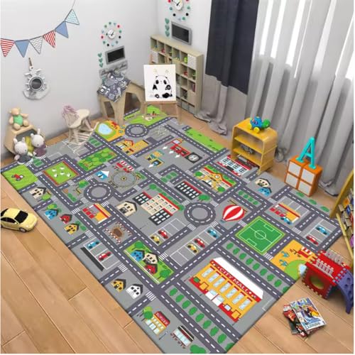 JIAOJING Kreative Cartoon Auto Spur Wohnzimmer Teppiche Schlafzimmer Nachttisch Boden Teppich Sofa Couchtisch Teppich Puzzle Spiel Teppiche 50X80Cm JIAOJING Kreative Cartoon Auto Spur Wohnzimmer Teppiche Schlafzimmer Nachttisch Boden Teppich Sofa Couchtisch Teppich Puzzle Spiel Teppiche 50X80Cm von JIAOJING