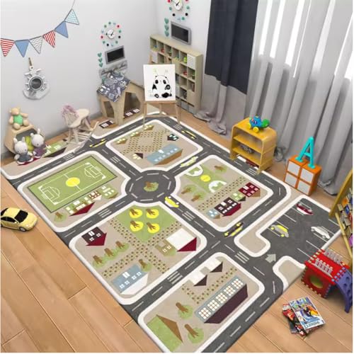 JIAOJING Kreative Cartoon Auto Spur Wohnzimmer Teppiche Schlafzimmer Nachttisch Boden Teppich Sofa Couchtisch Teppich Puzzle Spiel Teppiche 80X150Cm JIAOJING Kreative Cartoon Auto Spur Wohnzimmer Teppiche Schlafzimmer Nachttisch Boden Teppich Sofa Couchtisch Teppich Puzzle Spiel Teppiche 80X150Cm von JIAOJING