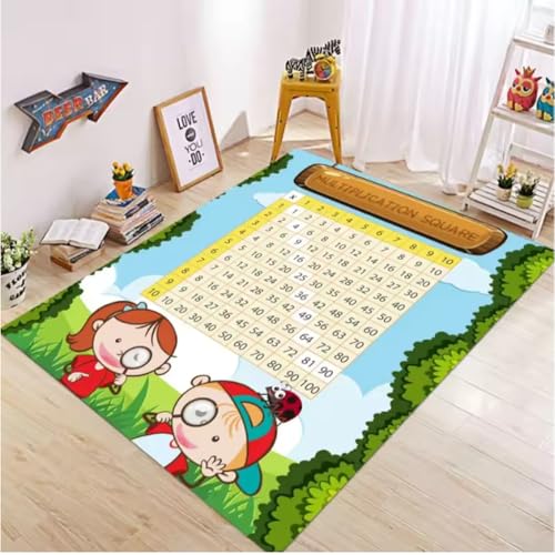 JIAOJING Mathe Zeit Multiplikation Tabelle Bildungs Für Wohnzimmer Schlafzimmer Teppich Spielmatte Rutschfester Teppich Für Klassenzimmer 80X150Cm JIAOJING Mathe Zeit Multiplikation Tabelle Bildungs Für Wohnzimmer Schlafzimmer Teppich Spielmatte Rutschfester Teppich Für Klassenzimmer 80X150Cm von JIAOJING