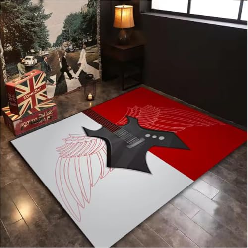 JIAOJING Musikinstrument Wohnzimmer Teppich rutschfest Musik Festival Dekor Bodenmatte Trommel Home Club Flur Melkstand 160X280Cm JIAOJING Musikinstrument Wohnzimmer Teppich rutschfest Musik Festival Dekor Bodenmatte Trommel Home Club Flur Melkstand 160X280Cm von JIAOJING