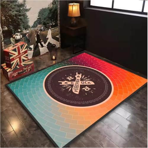 JIAOJING Musikinstrument Wohnzimmer Teppich rutschfest Musik Festival Dekor Bodenmatte Trommel Home Club Flur Melkstand 60X90Cm JIAOJING Musikinstrument Wohnzimmer Teppich rutschfest Musik Festival Dekor Bodenmatte Trommel Home Club Flur Melkstand 60X90Cm von JIAOJING