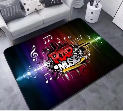 JIAOJING Musikserie Bedruckter Teppich Musik Home Bar Dekoration Fußmatte Teppiche Für Wohnzimmer Teppiche Für Schlafbereich Teppich 100X160Cm JIAOJING Musikserie Bedruckter Teppich Musik Home Bar Dekoration Fußmatte Teppiche Für Wohnzimmer Teppiche Für Schlafbereich Teppich 100X160Cm von JIAOJING
