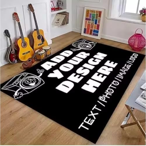 JIAOJING Musikzimmer Trommel Teppich Anti-Rutsch Schalldämmung Matte Zuhause Wohnzimmer Dekoration Mechanisch Waschbar 60X90Cm von JIAOJING