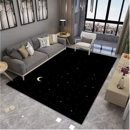 JIAOJING Nachthimmel Stern Muster Teppich Dekoration Teppich Wohnzimmer Schlafzimmer rutschfeste Bodenmatte Schöne Künstlerische Matten 80X120Cm JIAOJING Nachthimmel Stern Muster Teppich Dekoration Teppich Wohnzimmer Schlafzimmer rutschfeste Bodenmatte Schöne Künstlerische Matten 80X120Cm von JIAOJING