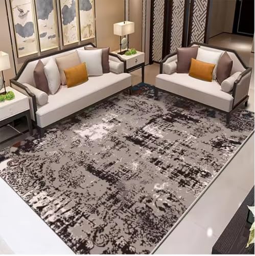JIAOJING Nordische Tusche Malerei Schlafzimmer Teppich Für Wohnkultur Wohnzimmer Flur Küche rutschfeste Matte Hotel Sofa Couchtisch Teppiche 140X200Cm von JIAOJING