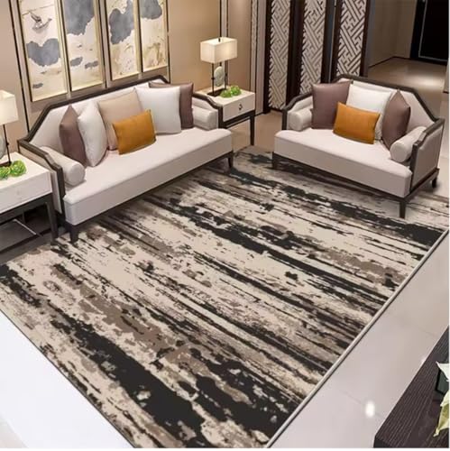 JIAOJING Nordische Tusche Malerei Schlafzimmer Teppich Für Wohnkultur Wohnzimmer Flur Küche rutschfeste Matte Hotel Sofa Couchtisch Teppiche 160X230Cm von JIAOJING