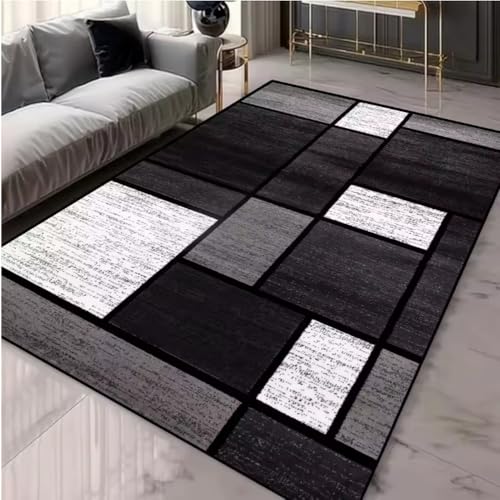 JIAOJING Nordischer Stil Kontrast Geometrischer Designer Teppich Einfacher Teppich Wohnzimmer Schlafzimmer Flanell Matte Home Decoration 160X280Cm JIAOJING Nordischer Stil Kontrast Geometrischer Designer Teppich Einfacher Teppich Wohnzimmer Schlafzimmer Flanell Matte Home Decoration 160X280Cm von JIAOJING