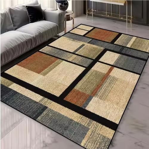 JIAOJING Nordischer Stil Kontrast Geometrischer Designer Teppich Einfacher Teppich Wohnzimmer Schlafzimmer Flanell Matte Home Decoration 160X280Cm JIAOJING Nordischer Stil Kontrast Geometrischer Designer Teppich Einfacher Teppich Wohnzimmer Schlafzimmer Flanell Matte Home Decoration 160X280Cm von JIAOJING