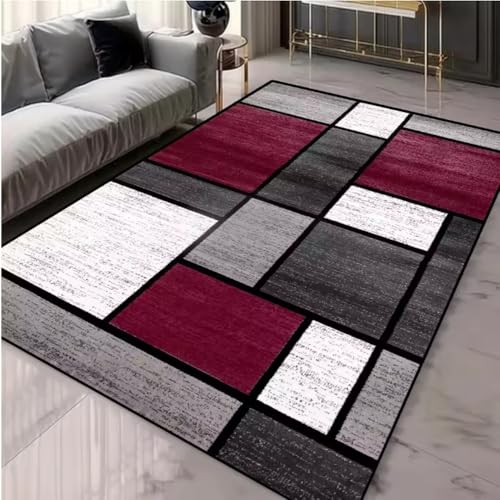 JIAOJING Nordischer Stil Kontrast Geometrischer Designer Teppich Einfacher Teppich Wohnzimmer Schlafzimmer Flanell Matte Home Decoration 50X80Cm JIAOJING Nordischer Stil Kontrast Geometrischer Designer Teppich Einfacher Teppich Wohnzimmer Schlafzimmer Flanell Matte Home Decoration 50X80Cm von JIAOJING