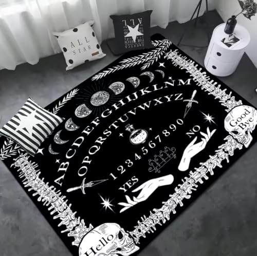 JIAOJING Ouija Board Lange Teppiche Nordischer Stil Home Fußmatte Badezimmer-Wc Matten Schlafzimmer Nachttisch Teppiche 80X150Cm von JIAOJING