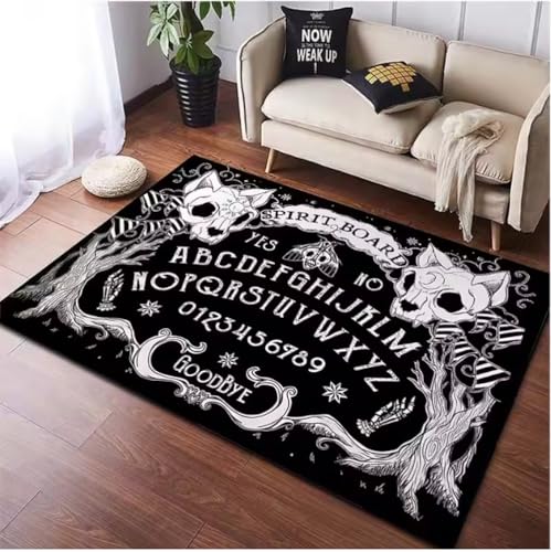 JIAOJING Ouija Brett Teppich Für Wohnzimmer Wohnkultur Sofa Tisch e Schlafzimmer Nachttisch Fußpolster Bodenmatte 140X200Cm von JIAOJING