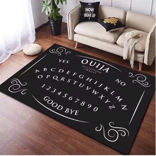 JIAOJING Ouija Brett Teppich Für Wohnzimmer Wohnkultur Sofa Tisch e Schlafzimmer Nachttisch Fußpolster Bodenmatte 50X80Cm von JIAOJING
