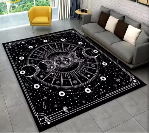 JIAOJING Ouija Tarot Hexerei Gothic, Teppich Für Wohnzimmer Schlafzimmer Sofa Fußmatte Dekoration rutschfeste Bodenmatte 120X160Cm JIAOJING Ouija Tarot Hexerei Gothic, Teppich Für Wohnzimmer Schlafzimmer Sofa Fußmatte Dekoration rutschfeste Bodenmatte 120X160Cm von JIAOJING