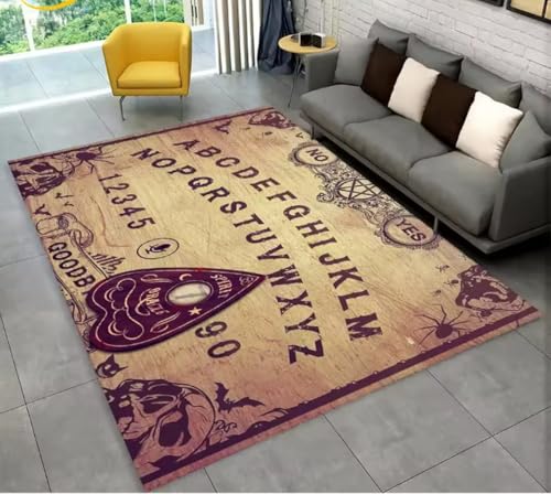 JIAOJING Ouija Tarot Hexerei Gothic, Teppich Für Wohnzimmer Schlafzimmer Sofa Fußmatte Dekoration rutschfeste Bodenmatte 160X230Cm JIAOJING Ouija Tarot Hexerei Gothic, Teppich Für Wohnzimmer Schlafzimmer Sofa Fußmatte Dekoration rutschfeste Bodenmatte 160X230Cm von JIAOJING