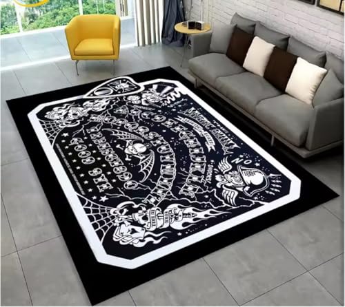 JIAOJING Ouija Tarot Hexerei Gothic Bereich Teppich, Teppich Für Wohnzimmer Schlafzimmer Sofa Fußmatte Dekoration rutschfeste Bodenmatte 100X160Cm JIAOJING Ouija Tarot Hexerei Gothic Bereich Teppich, Teppich Für Wohnzimmer Schlafzimmer Sofa Fußmatte Dekoration rutschfeste Bodenmatte 100X160Cm von JIAOJING