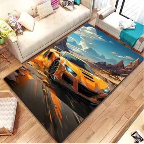 JIAOJING Rennwagen Muster Kunstwerk Teppich Schlafzimmer Wohnzimmer Teppich Für Küche Fußmatten Home Decor rutschfeste Bodenpad Matte 80X150Cm JIAOJING Rennwagen Muster Kunstwerk Teppich Schlafzimmer Wohnzimmer Teppich Für Küche Fußmatten Home Decor rutschfeste Bodenpad Matte 80X150Cm von JIAOJING