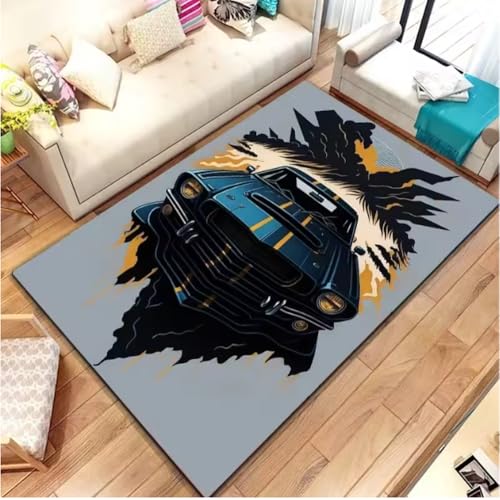 JIAOJING Rennwagen Muster Kunstwerk Teppich Schlafzimmer Wohnzimmer Teppich Für Küche Fußmatten Home Decor rutschfeste Bodenpad Matte 80X150Cm JIAOJING Rennwagen Muster Kunstwerk Teppich Schlafzimmer Wohnzimmer Teppich Für Küche Fußmatten Home Decor rutschfeste Bodenpad Matte 80X150Cm von JIAOJING