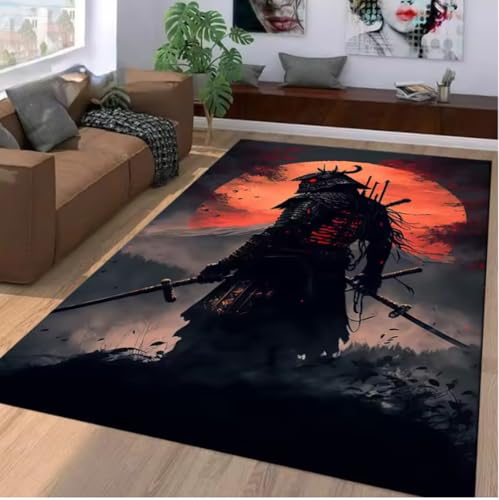 JIAOJING Samurai Spirits Muster Teppich Für Wohnzimmer Badezimmer Matte FußmattTeppich Für Schlafzimmer Home Decor Spielmatte 160X280Cm JIAOJING Samurai Spirits Muster Teppich Für Wohnzimmer Badezimmer Matte FußmattTeppich Für Schlafzimmer Home Decor Spielmatte 160X280Cm von JIAOJING