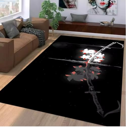 JIAOJING Samurai Spirits Muster Teppich Für Wohnzimmer Badezimmer Matte FußmattTeppich Für Schlafzimmer Home Decor Spielmatte 80X150Cm JIAOJING Samurai Spirits Muster Teppich Für Wohnzimmer Badezimmer Matte FußmattTeppich Für Schlafzimmer Home Decor Spielmatte 80X150Cm von JIAOJING