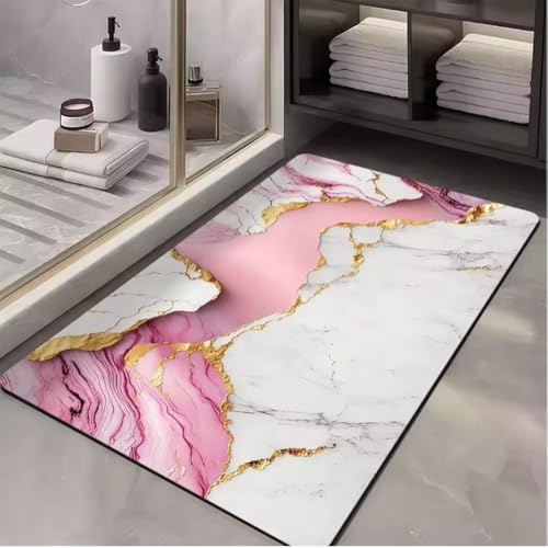 JIAOJING Saugfähige Stein Badematten Außerhalb Der Dusche Badezimmer Teppich Schnell Trocknender Boden Fußmatte Toilettenteppich Fußmatte Waschbar 50X80Cm JIAOJING Saugfähige Stein Badematten Außerhalb Der Dusche Badezimmer Teppich Schnell Trocknender Boden Fußmatte Toilettenteppich Fußmatte Waschbar 50X80Cm von JIAOJING