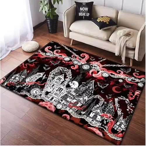 JIAOJING Schädel Dark Gothic Print Teppich Tür Fußmatte Weiche Fußmatte rutschfeste Bodenmatte Wohnzimmerteppich Home Decoration Teppiche 140X200Cm JIAOJING Schädel Dark Gothic Print Teppich Tür Fußmatte Weiche Fußmatte rutschfeste Bodenmatte Wohnzimmerteppich Home Decoration Teppiche 140X200Cm von JIAOJING