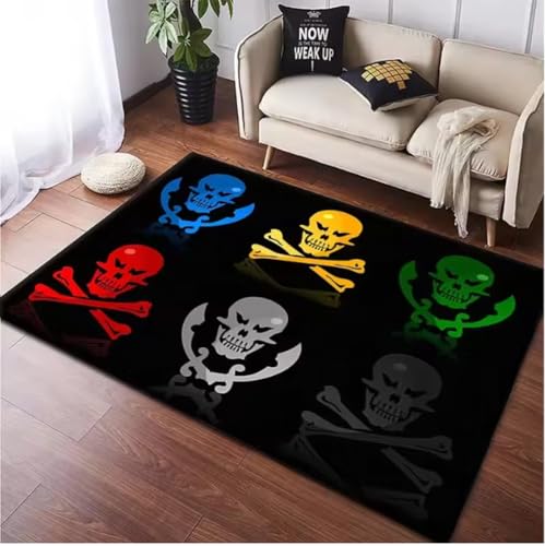 JIAOJING Schädel Dark Gothic Print Teppich Tür Fußmatte Weiche Fußmatte rutschfeste Bodenmatte Wohnzimmerteppich Home Decoration Teppiche 160X280Cm JIAOJING Schädel Dark Gothic Print Teppich Tür Fußmatte Weiche Fußmatte rutschfeste Bodenmatte Wohnzimmerteppich Home Decoration Teppiche 160X280Cm von JIAOJING